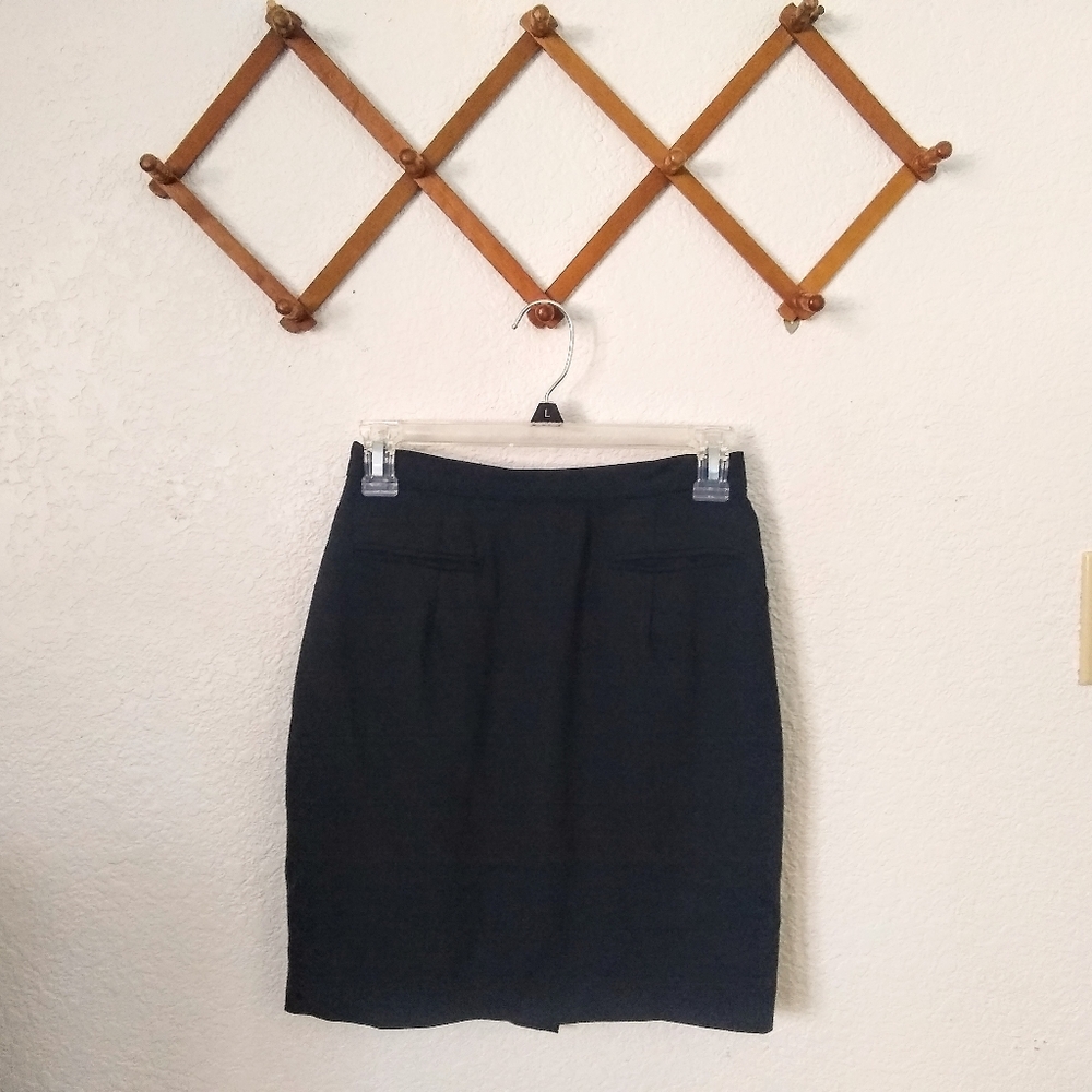 MOVING SALE VTG Banana Republic Black Italian Wool Pencil Skirt